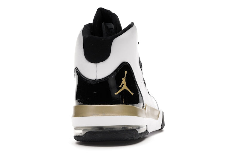 Jordan Max Aura White Metallic Gold Black