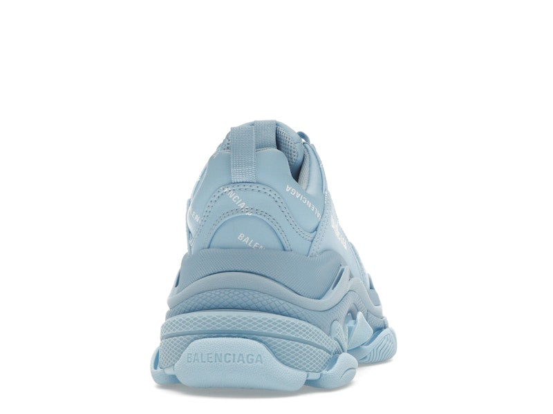 Balenciaga All Over Logo Triple S Blue Grey (Women's)