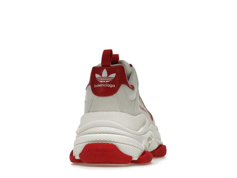 Balenciaga x adidas Triple S White Red