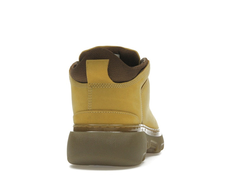 Burberry Lace Up Leather Ankle Boot Mustard Yellow