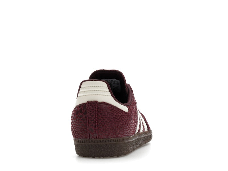 adidas Samba OG Snakeskin Maroon Cream White (Women's)