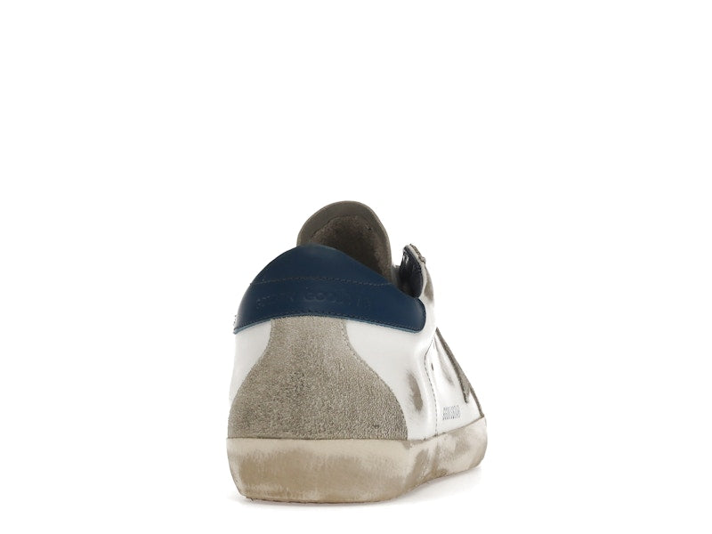 Golden Goose Super-Star White Royal Blue Grey Suede Patch