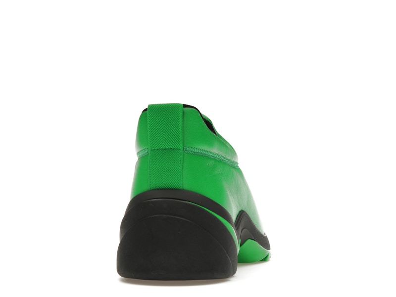 Bottega Veneta Lagoon Low Top Leather Sneaker Black Green