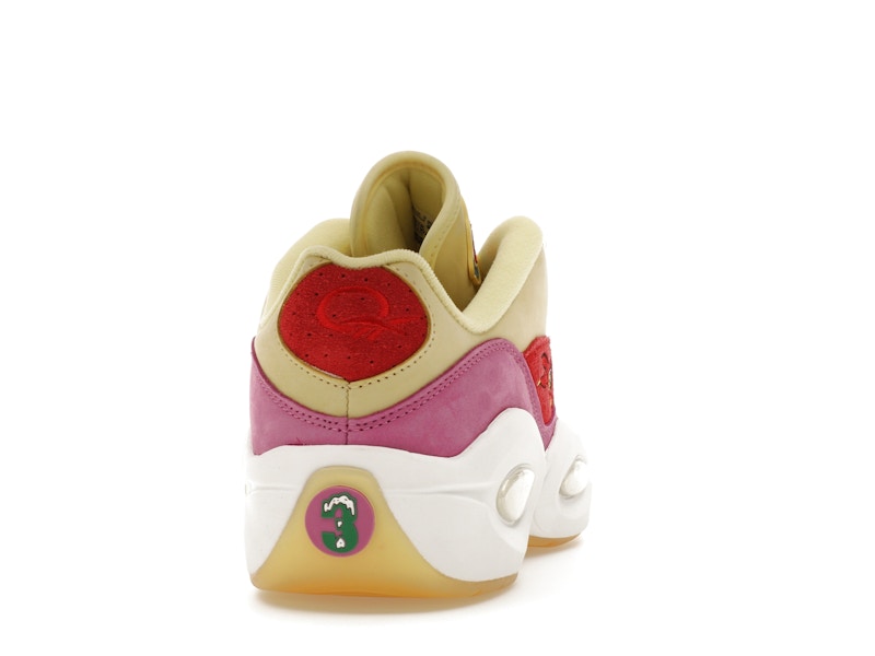 Reebok Question Low BBC Ice Cream Running Dog Yellow Red