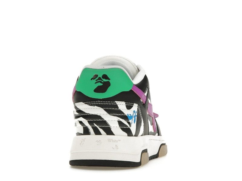 OFF-WHITE Out Of Office OOO Low Tops Zebra Pink (Women's)