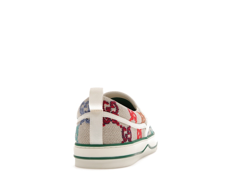 Gucci Tennis 1977 Slip On GG Logo White Multi
