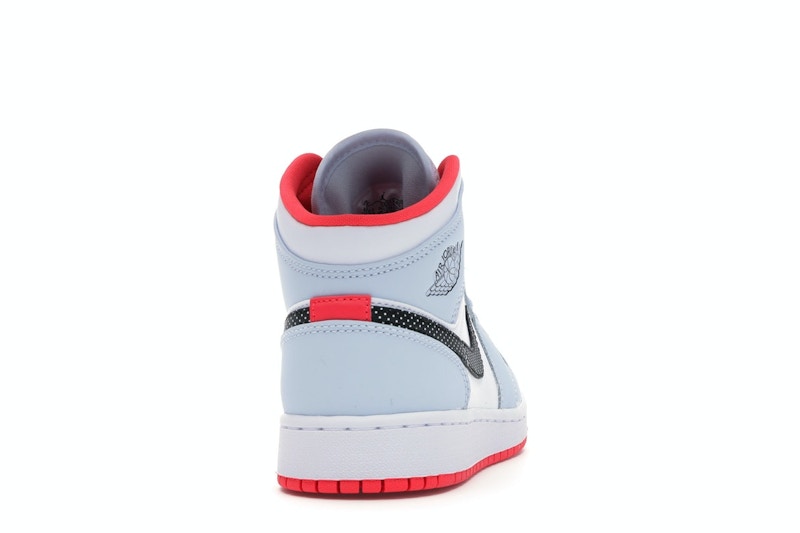 Jordan 1 Mid Half Blue Polka Dot Swoosh (GS)