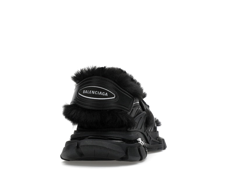 Balenciaga Track Sandal Fake Fur Black (Women's)