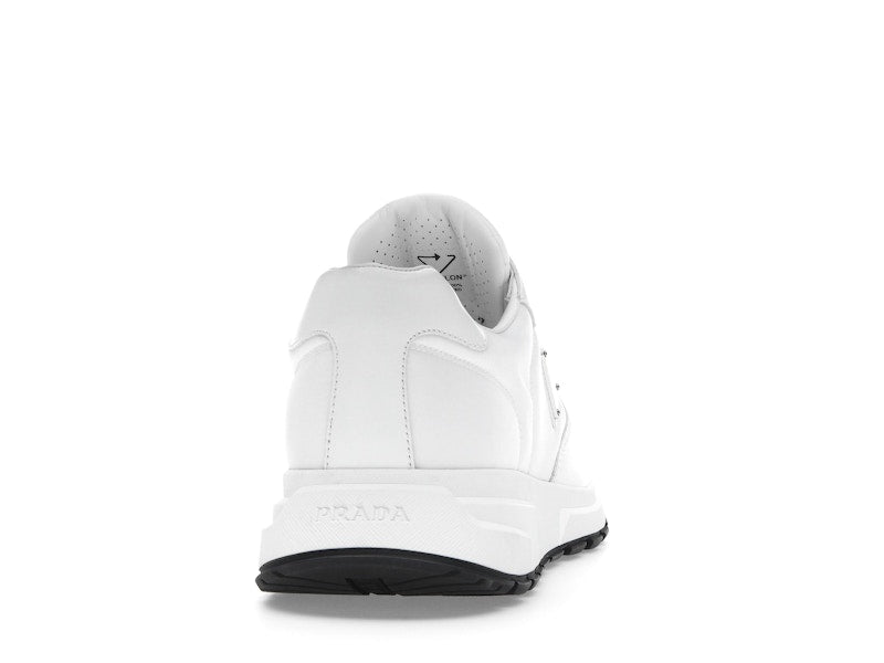 Prada PRAX 01 Sneakers Re-Nylon Brushed Leather White Black