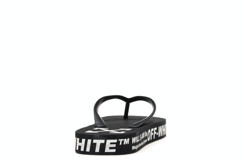 Off-White Logo Typographic Flip Flop Black SS20