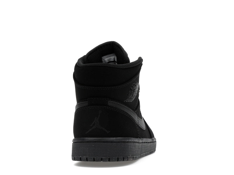 Jordan 1 Mid Black Black White