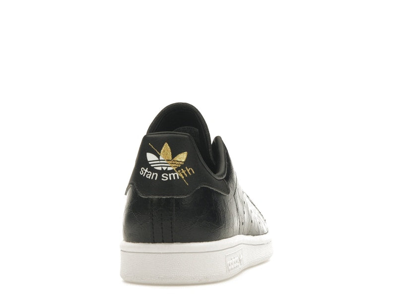 adidas Stan Smith Cracked Leather Black Gold (Women's)
