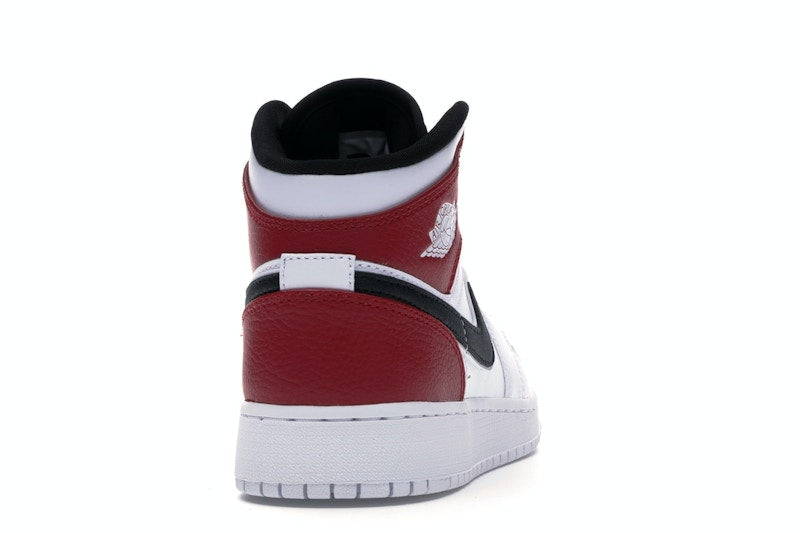 Jordan 1 Mid White Black Gym Red (GS)
