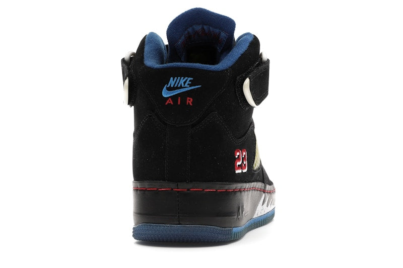 Jordan AJF 5 Black Blue Ribbon Varsity Red