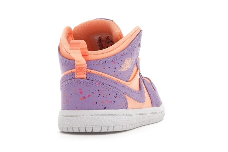 Jordan 1 Mid Paint Splatter Orange Purple (TD)