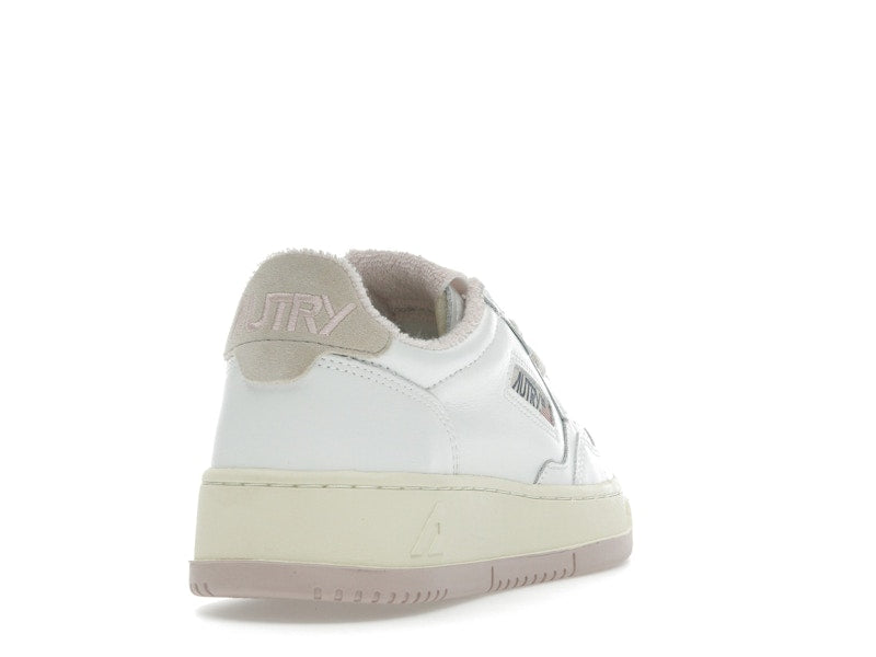 Autry Medalist Leather Low White Powder Pink (Women's)