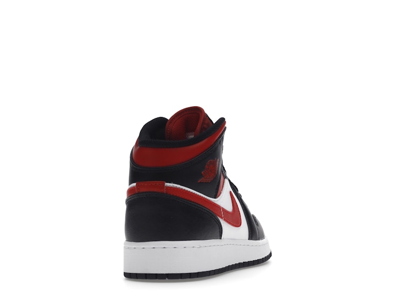 Air Jordan 1 Mid Black Fire Red (GS)