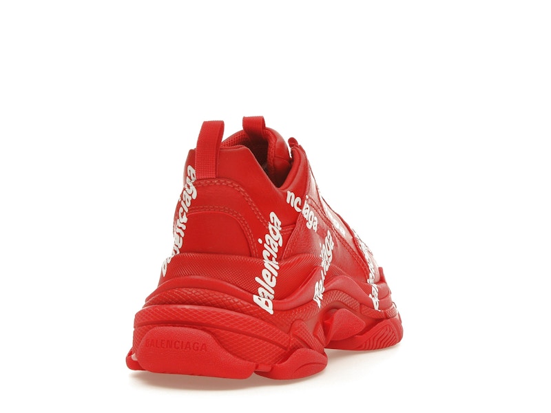 Balenciaga Triple S All Over Tomato Red White