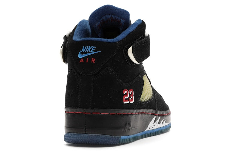 Jordan AJF 5 Black Blue Ribbon Varsity Red