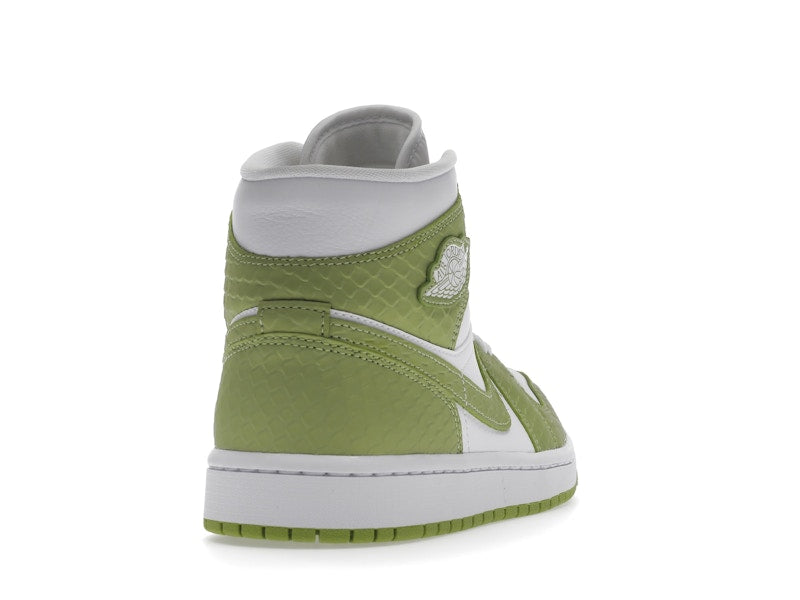 Jordan 1 Mid Green Python (Women's)