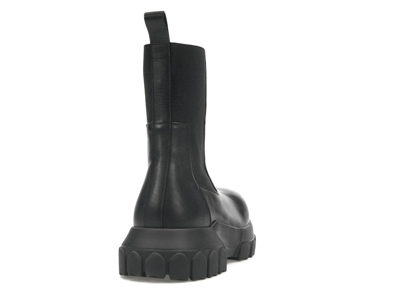 Rick Owens Lido Beatle Bozo Tractor Boots Black