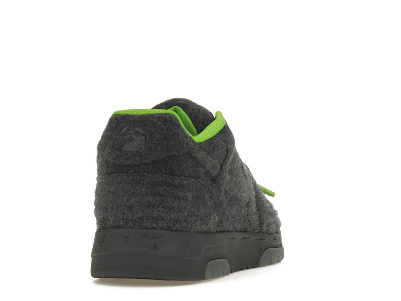 OFF-WHITE Out Of Office "OOO" Low Tops Grey Green Wool