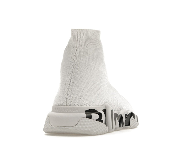 Balenciaga Speed Graffiti Trainers White Black