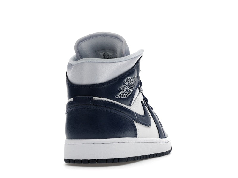 Jordan 1 Mid Football Grey White Midnight Navy (Women's)