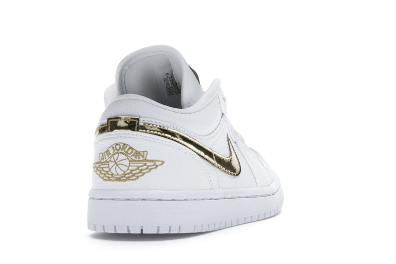 Jordan 1 Low White Metallic Gold (Women's)