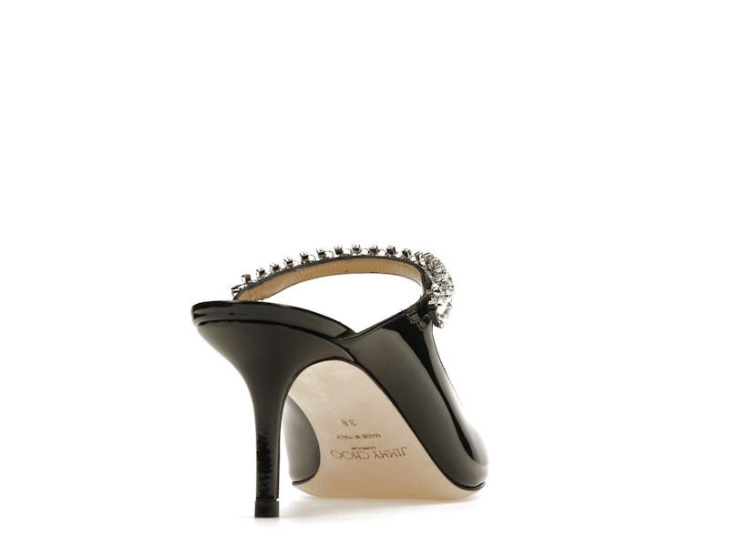 Jimmy Choo Bing 65mm Heeled Mule Black Patent Leather