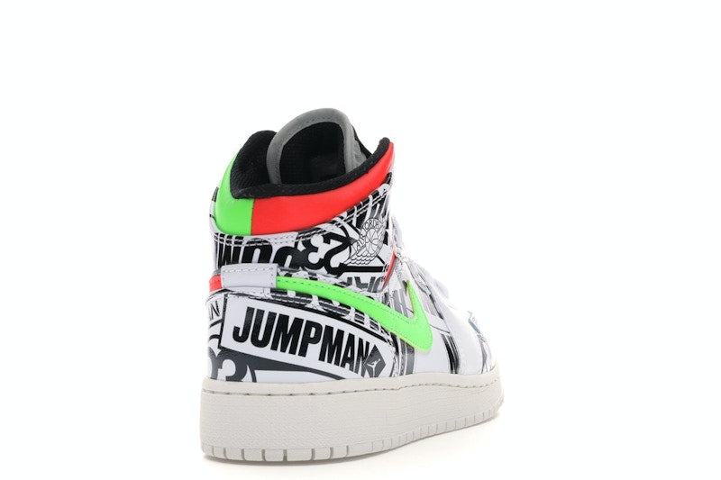 Jordan 1 Mid All Over Logos (GS)