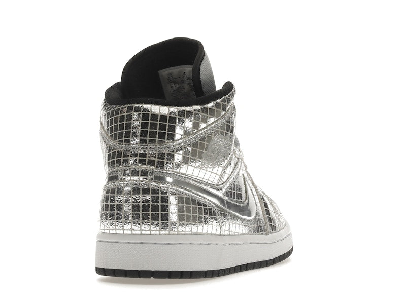 Jordan 1 Mid SE Disco Metallic Silver (Women's)