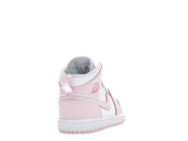 Jordan 1 Mid Pink Foam Fire Red White (PS)