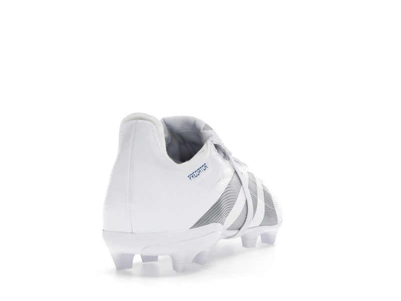 adidas Predator League Fold-Over Tongue FG/MG Cloud White Silver Metallic Bright Royal