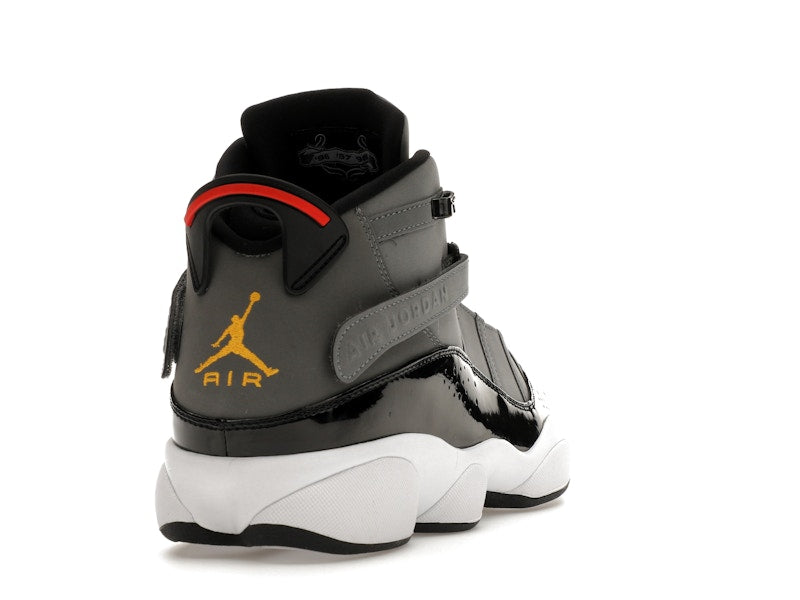 Jordan 6 Rings Smoke Grey Black Red Gold
