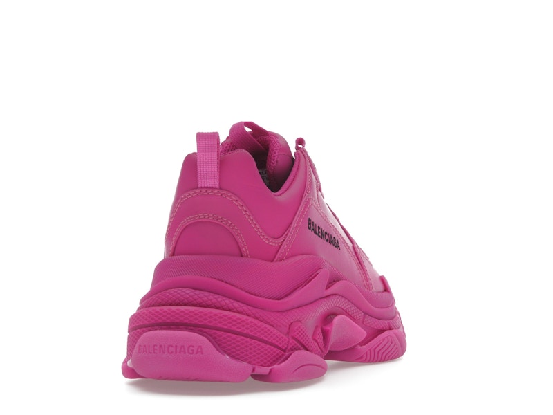 Balenciaga Triple S Faux Leather Dark Pink (Women's)