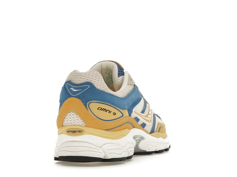Saucony ProGrid Omni 9 Premium Cream Yellow Royal Blue