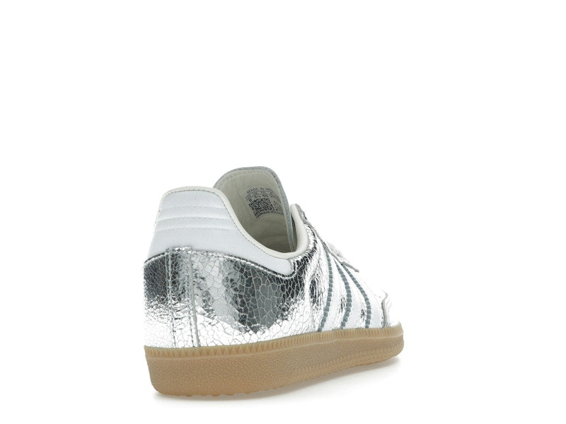 adidas Samba OG Silver Metallic Cracked Leather (Women's)