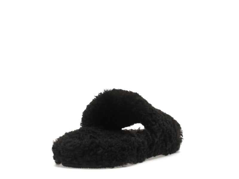 Balenciaga Furry Slide Black