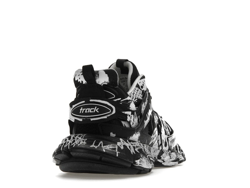 Balenciaga Track Graffiti Black White
