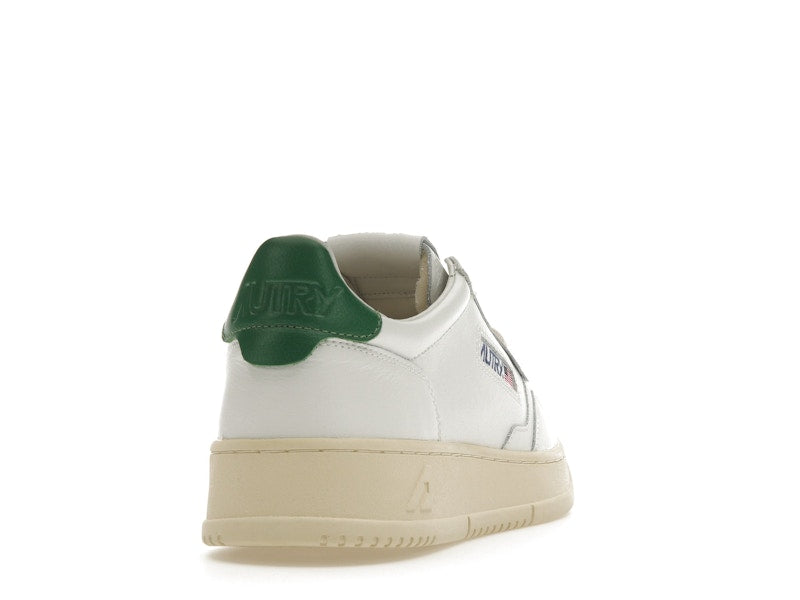 Autry Medalist Leather Low White Green
