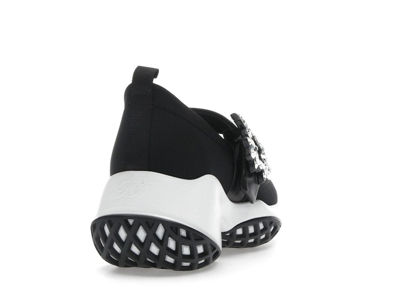 Roger Vivier Viv' Run Babies Black White Crystal Buckle (Women's)