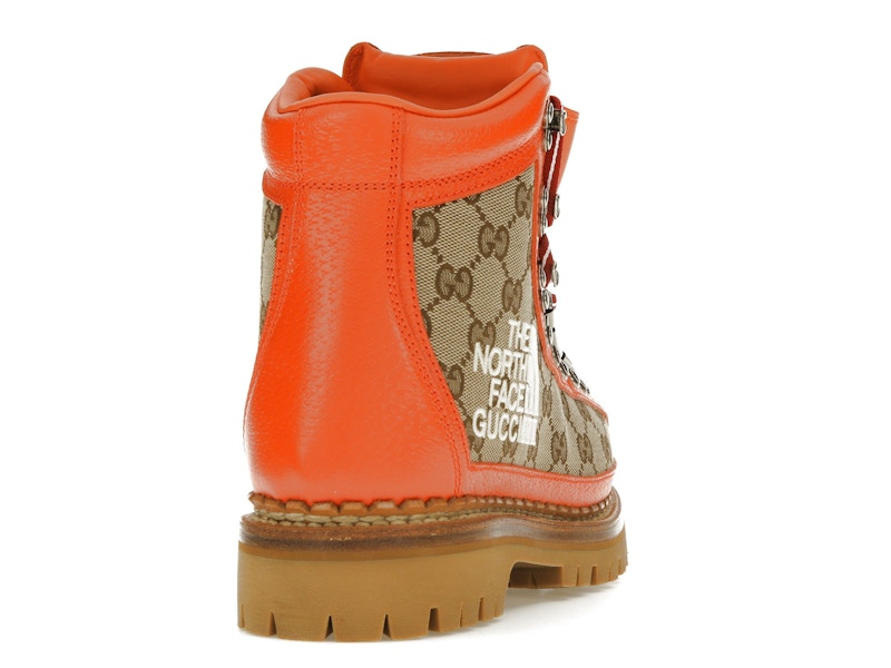 Gucci x The North Face Canvas Leather Boot Beige Orange (Women's)