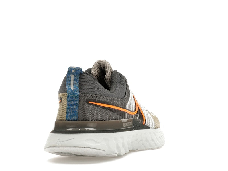 Nike React Infinity Run Flyknit 2 Light Bone Grey Orange