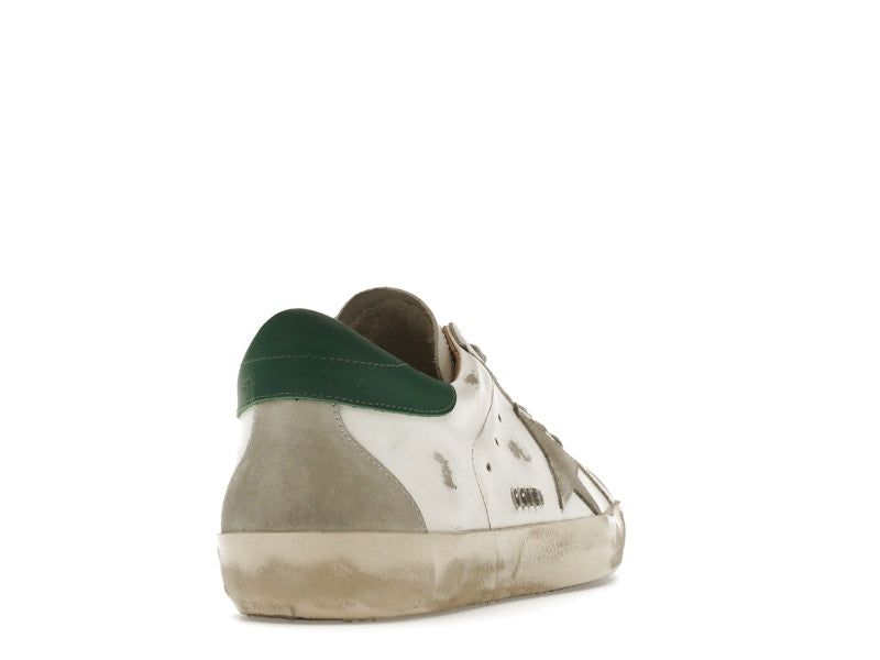 Golden Goose Super-Star White Green Grey Suede Patch