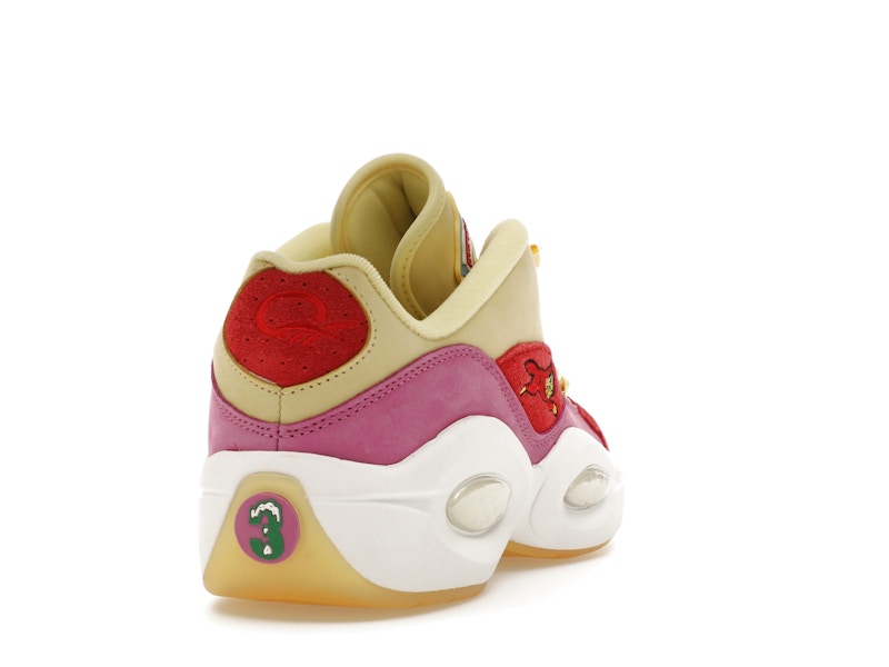 Reebok Question Low BBC Ice Cream Running Dog Yellow Red