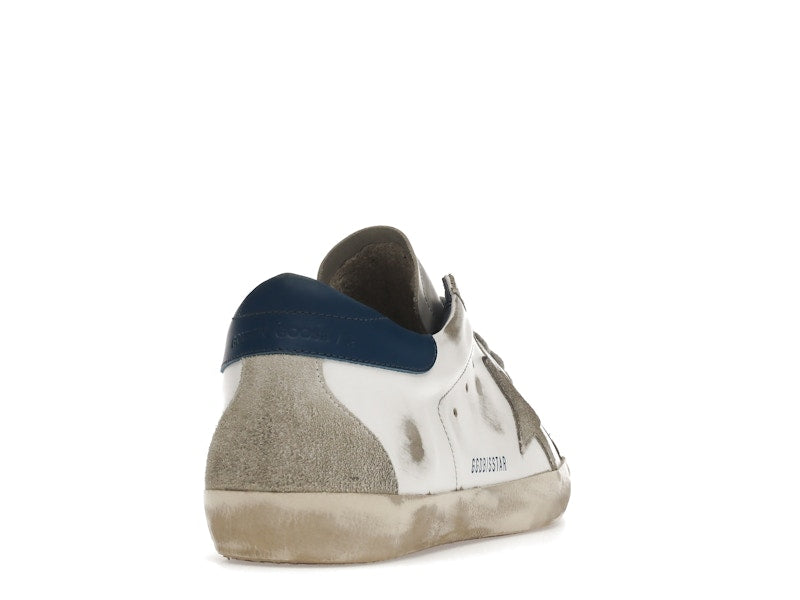 Golden Goose Super-Star White Royal Blue Grey Suede Patch