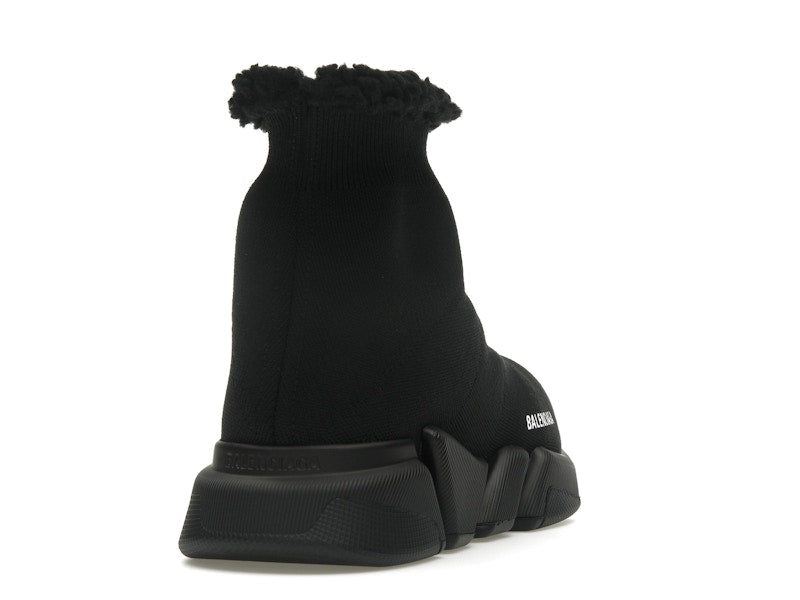 Balenciaga Speed 2.0 Recycled Fake Fur Black (Women's)