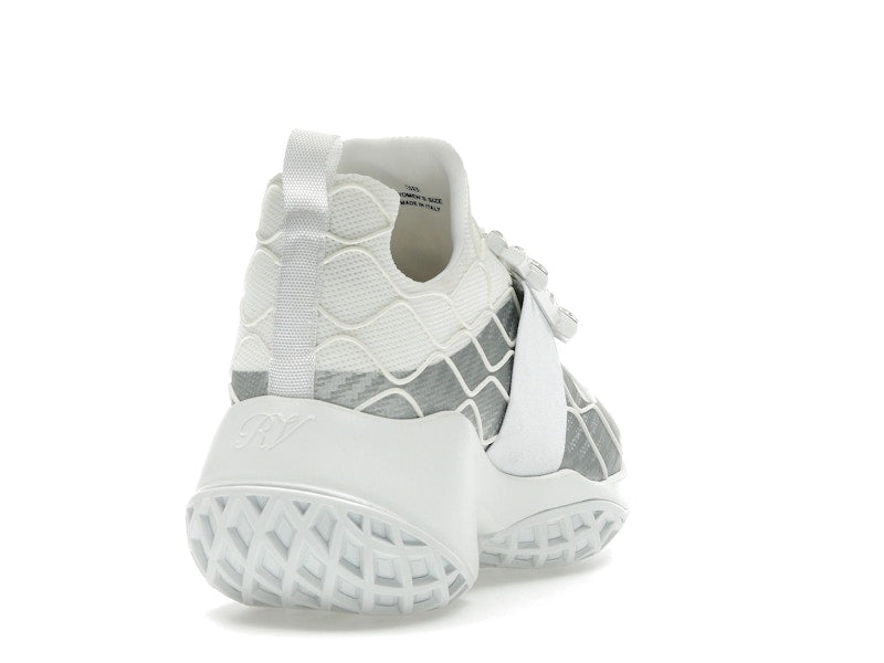 Roger Vivier Viv' Run Fabric Silver Crystal Buckle (Women's)