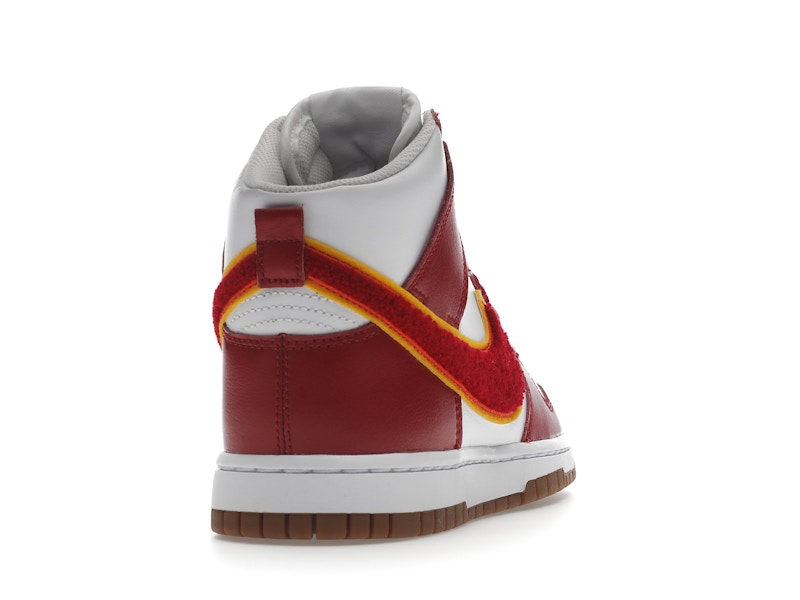 Nike Dunk High Chenille Swoosh White Gym Red